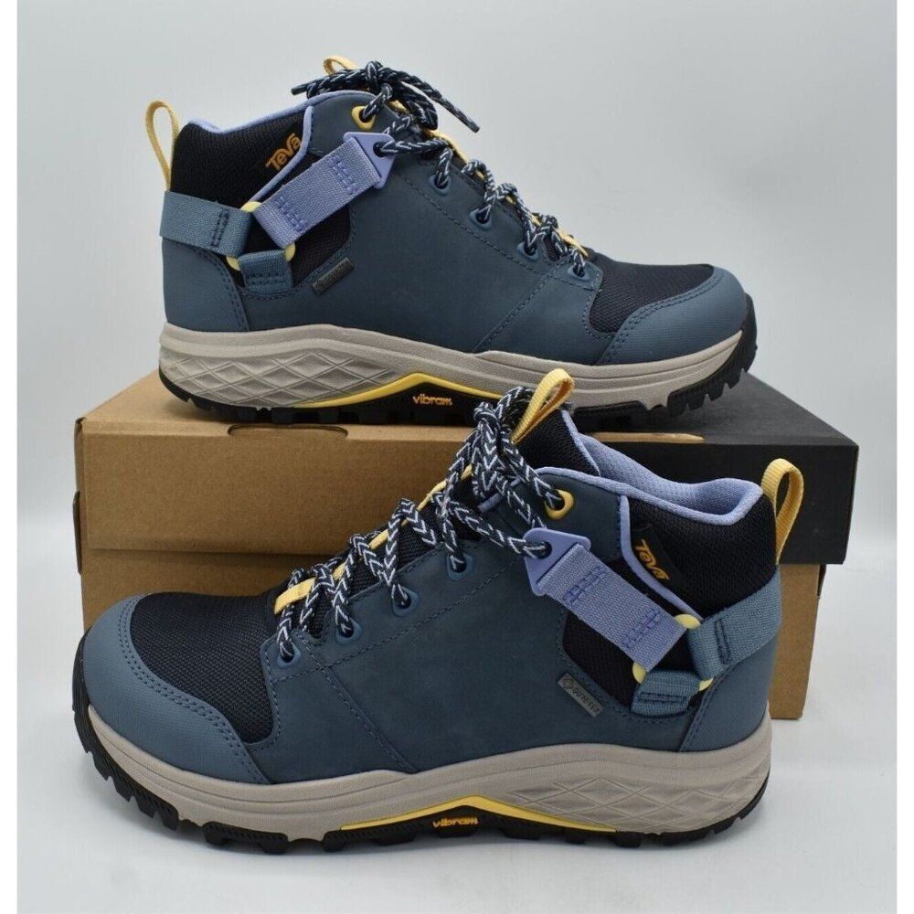 Teva Womens 9 Grandview GTX Gore Tex Mid Blue Mirage Leather Waterproof Hiking - Picture 9 of 12